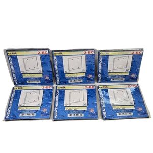 Lot of 6 Orbit Industries 2-BC-G‎ 2-Gang Weatherproof Blank Cover Gray NEW